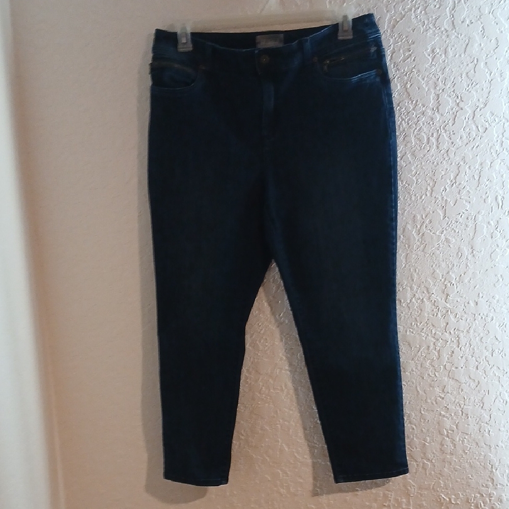 Chico's Dark Blue Ankle Jeans 1.5 US SIZE 10 OR MEDIUM